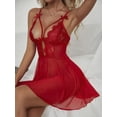 thumbnail image 5 of Vestido de mujer con escote en V profundo, vestido de discoteca con escote bajo, sin espalda, de malla, de malla hueca, vestido irregular, 5 of 5
