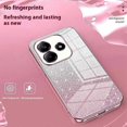 thumbnail image 4 of For Xiaomi Redmi Note 14 5G Case Electroplating Gradient Glitter TPU Phone Cover - Green, 4 of 5