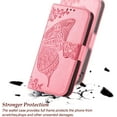 thumbnail image 6 of for Moto G Power 5G 2024 Case Wallet,Women Flip Folio Cover with Credit Card Holders Butterfly Embossed PU Leather Kickstand Wrist Strap Phone Case for Motorola Moto G Power 2024 (Pink), 6 of 13