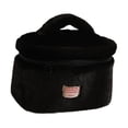 thumbnail image 4 of Bolsa de maquillaje de felpa, bolsa de almacenamiento de cosméticos de gran capacidad para brochas de maquillaje y cosméticos Negro, 4 of 8