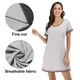 thumbnail image 3 of Camisones de mujer Camisa de dormir de manga corta Camisa de dormir cómoda, 3 of 5
