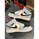 thumbnail image 2 of Ni - ke Size 6Y - Ni - ke Air Jordan 1 Mid GS Ice Blue Black White 555112-401 100% Areal, 2 of 5