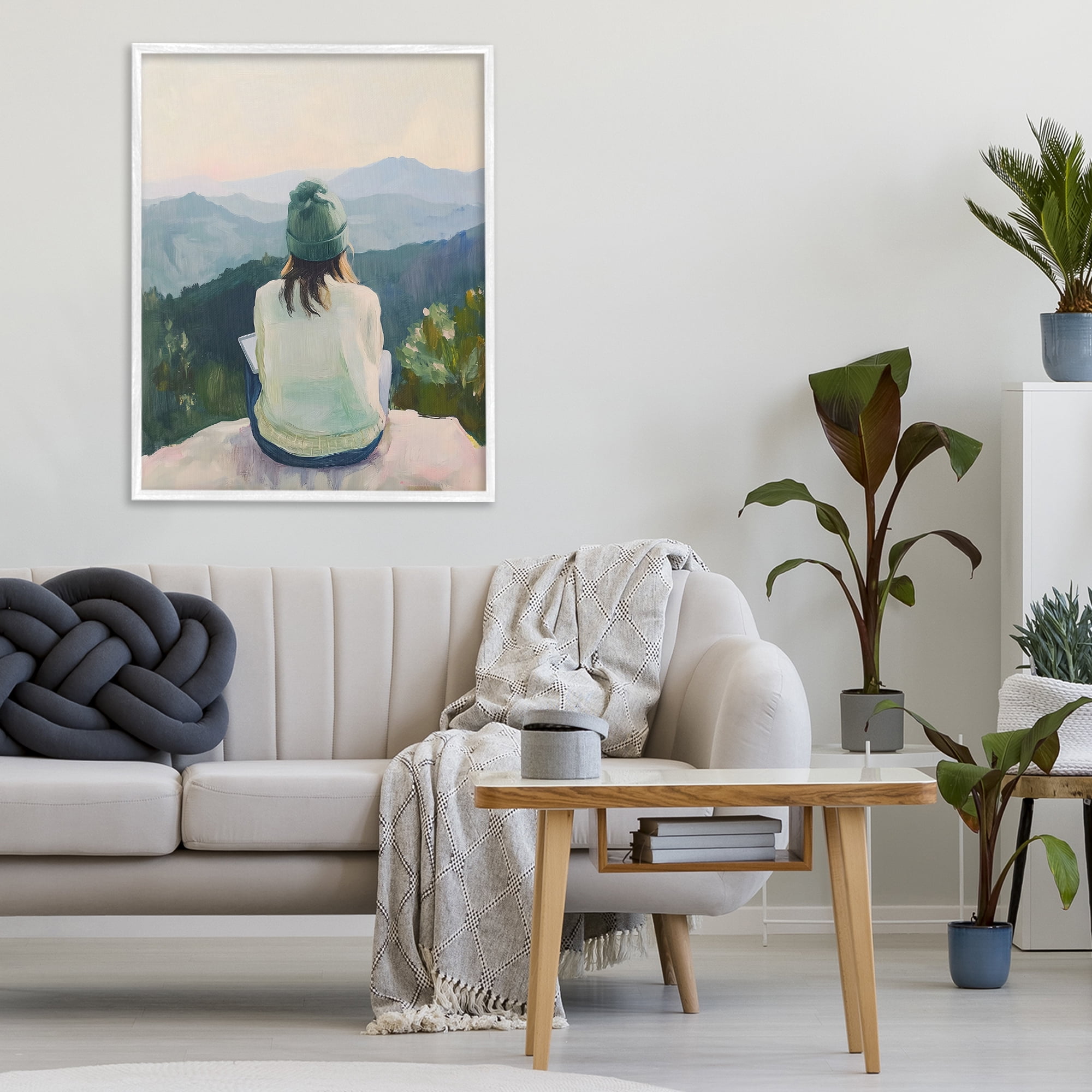 Stupell Industries Mindful Solitude Meditation View White Framed Giclee Art, design by The Prints Vibe
