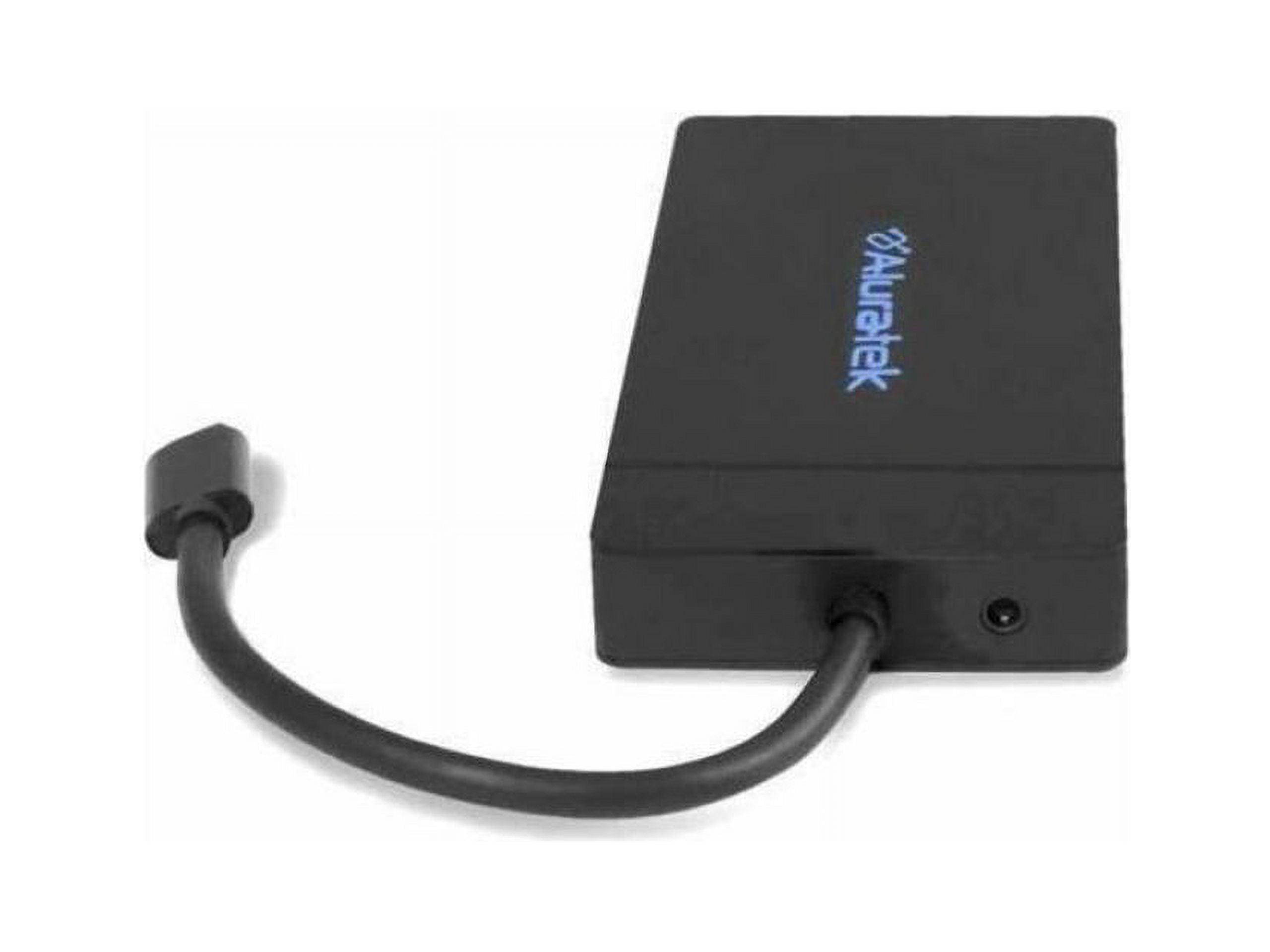 Aluratek AUMC0311F - USB Type-C 100W PD Multimedia Hub and Card Reader with HDMI/VGA - for Hard Drive/Monitor/TV/Projector - Memory Card Reader - microSD, SD - USB Type C - 4K, Full HD