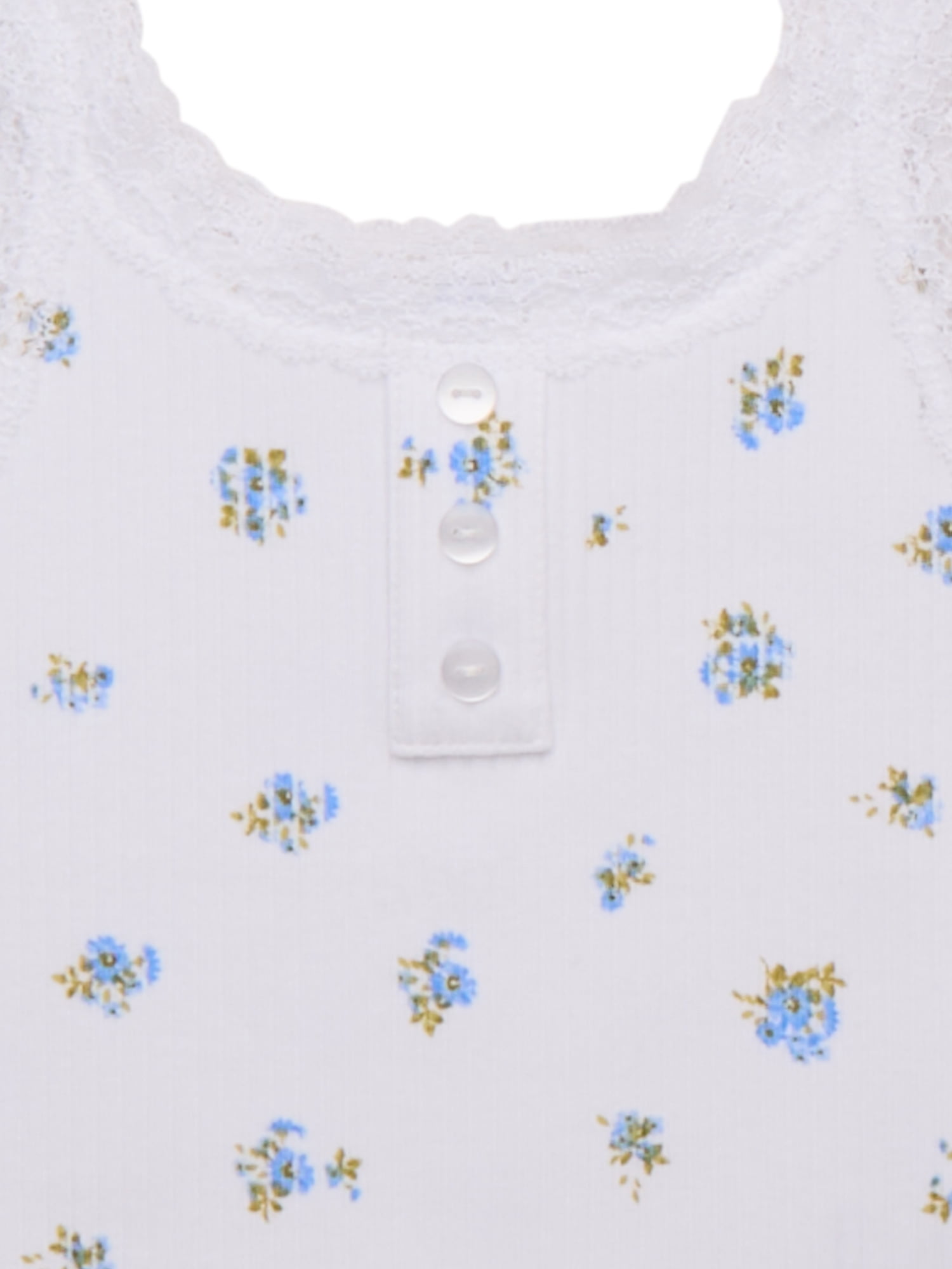 Wonder Nation Tween Girls Henley Tank Top with Lace Trim, Sizes 4-18