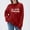 Red, variant on Women's Funny Graphic Print Oversized Pullover - Knit Long Sleeve Shirt, Casual Comfy Loose Fit Sweater