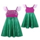 thumbnail image 4 of Disney-disfraz de la Sirenita Ariel para niña, vestido de princesa para vacaciones de verano, manga voladora, Vestidos de cumpleaños elegantes, 2024, 4 of 5