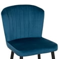 thumbnail image 3 of CorLiving Jasper Set of 2 Modern Upholstered Indoor Counter Height Bar Stools with Channel Tufted High Backs and Metal Legs, 3 of 9