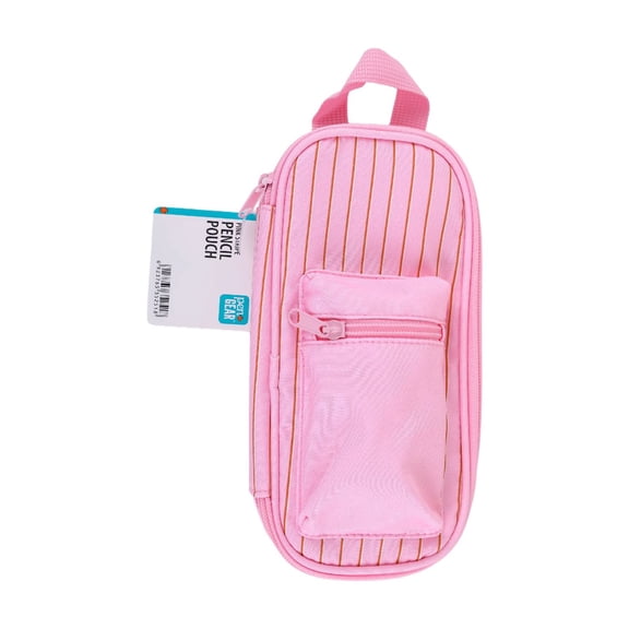 Pen+Gear Striped Pencil Pouch, Pink