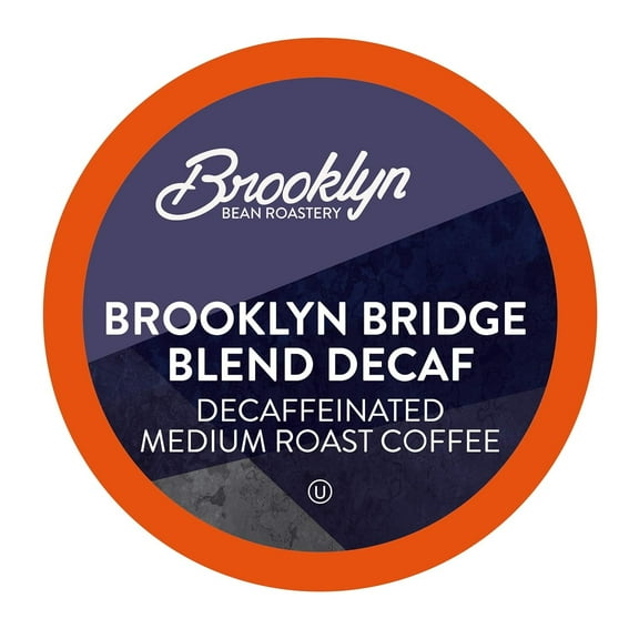 Brooklyn Bean Roastery Brooklyn Bridge Decaf Coffee Pods for Single-Serve Coffee Brewers, 40-Pack