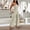 Beige, variant on Womens Casual Strapless Summer Jumpsuits Loose Off Shoulder Smocked Sleeveless Wide Leg Romper with Pockets
