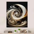 thumbnail image 2 of Designart Gold And Black Stained Glass Spiral II Canvas Wall Art, 2 of 5
