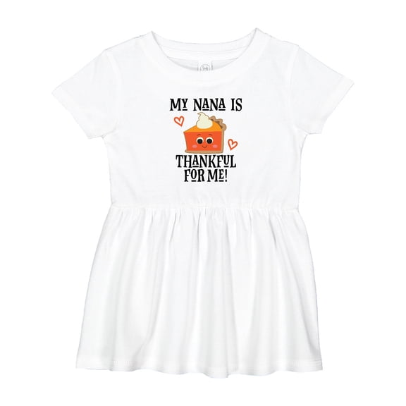 Inktastic Thanksgiving Nana Thankful for Me Girls Baby Dress