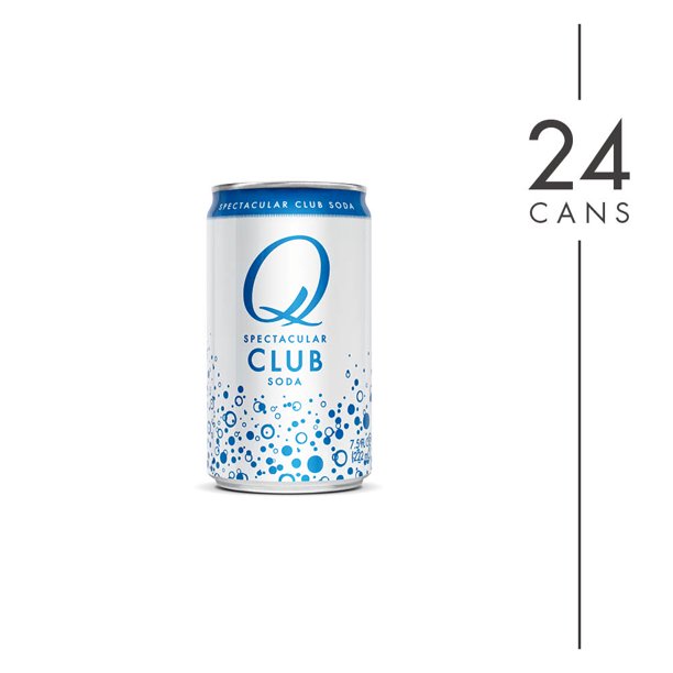 (24 Cans) Q Club Soda, 7.5 fl oz