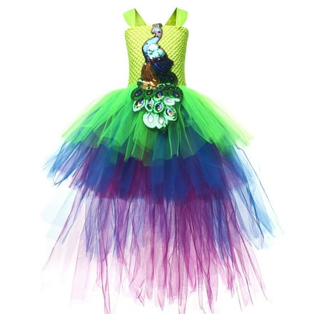 

TIREOW Casual Dress for Girls Girls Halloween Dresses Gowns Fashionable Personality Dresses Irregular Trailing Skirts Role Play Stylish Beautiful Ceremonial Dress(2-3 Years Blue)