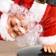 thumbnail image 4 of Cantando Bailando Papá Noel Navidad Muñecas musicales eléctricas giratorias invertidas Regalo de Navidad, 4 of 5
