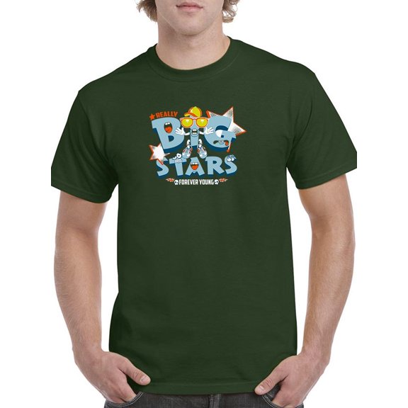 Big Stars Forever Young T-Shirt Men -Image by Shutterstock, Male Large