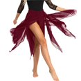thumbnail image 1 of Women Girls Belly Dance Skirt Side Split Asymmetric Belly Dances 13 Panel Chiffon Skirt Adult Dance Wear Performance CostumeOne Size Gong Bohan LED, 1 of 1