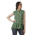 thumbnail image 2 of Moomaya Printed Mandarin Collar Tunic Sleeveless Casual Tank Top Summer Wear, 2 of 6