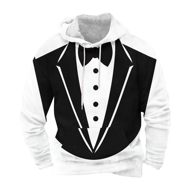 Sudadera con capucha para hombre, moda, bolsillos, manga larga, estampado navideño, sudadera con capucha, blusa para hombre, blusa de poliéster