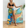 thumbnail image 6 of Bsubseach Colorful Florals Pareo Wrap Sarong, Swimsuit Cover-Up (Women's), 6 of 9
