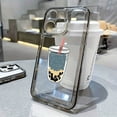 thumbnail image 3 of Étui de Téléphone Tout Inclus Pearl Milk Tea Transparent à Lentille Noire pour,iphone14ProMax/14Plus/14Pro/14,iphone13ProMax/13MINI/13Pro/13,iphone12ProMax/12MINI/12Pro/12,iPhone11ProMax/11Pro/11/XSMax/X/TP/XR/SE, 3 of 4