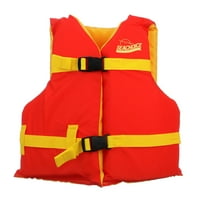 Seachoice Boat Life Jacket, Orange/Yellow, Youth Size, 25-29 In.