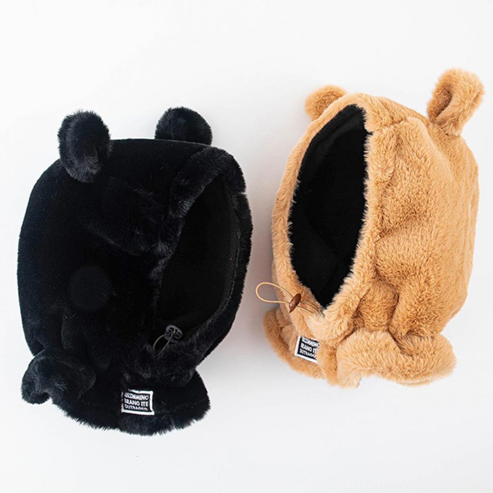 lanema Bear Ear Cap Windproof Hood Ear Protect Balaclava All-match for Friend Birthday