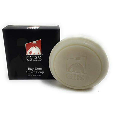 GBS 97% All Natural Shave Soap - Made in The USA - Creates a Rich Lather Foam for Ultimate Wet Shaving Experience (Bay