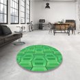 thumbnail image 4 of Ahgly Company Machine Washable Indoor Rectangle Transitional Neon Green Area Rugs, 2' x 4', 4 of 7