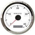thumbnail image 3 of Boat Tachometer Engine Stainless Steel Bezel Hour Meter LCD Display With M16 M18 Sensor For Car Motorcycle 3k 4k 8k RPM ,Easy to Calibrate, 3 of 7