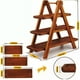 thumbnail image 3 of Mesa plegable de madera para aperitivos | Bandeja de picnic portátil de 3 niveles para vino, comida y bebidas | Ideal para playa, camping, autocaravanas y conciertos al aire libre | Mesa de centro, 3 of 9