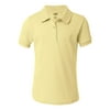 French Toast A9423 Girl's Short Sleeve Picot Polo - Yellow - 12 - Large