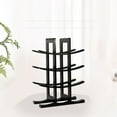 thumbnail image 4 of Wooden Red Wine Bottle Rack Wooden Wine Rack Adornment Bamboo Red Wine Rack Household Wine Bottle Storage Rack (Black), 4 of 5