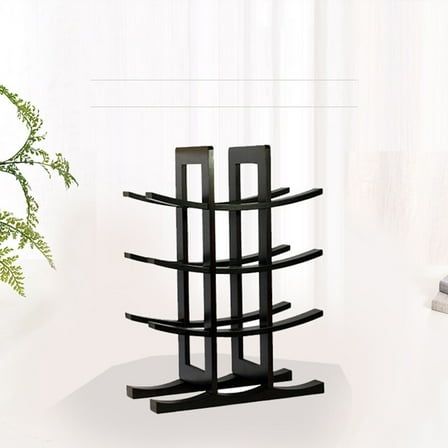 TEHAUX  Wine Rack Decoration Single Storage Racks Standing Floor Black