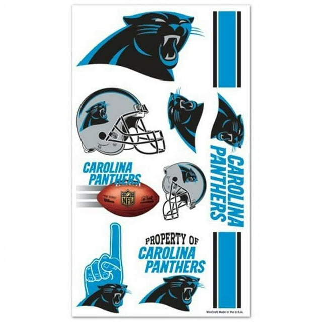 Wincraft 3208509433 Carolina Panthers Temporary Tattoos