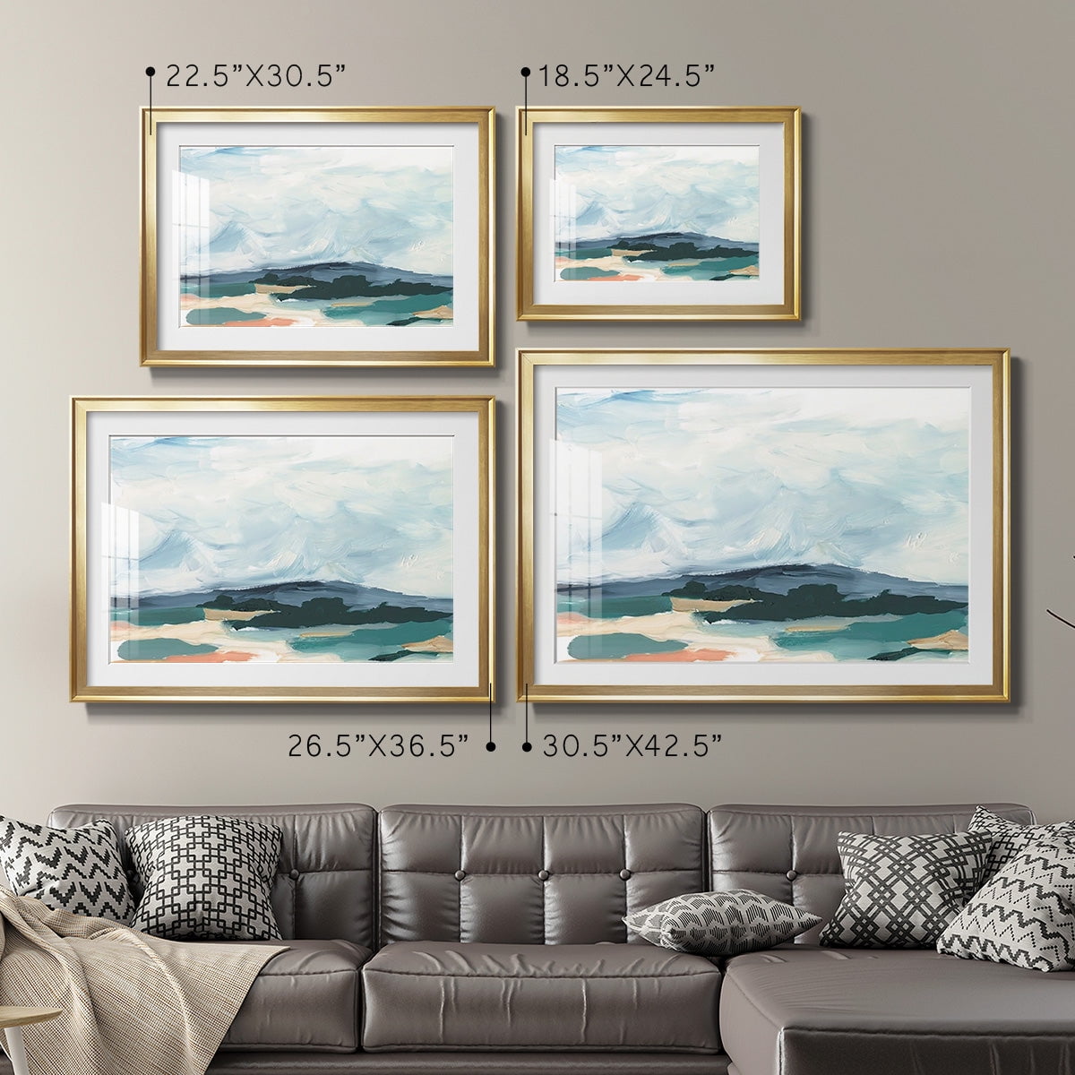 Pastel Vista I Premium Framed Print - Ready to Hang