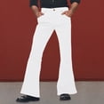 thumbnail image 2 of QHFBli Mens Corduroy Vintage Bell Bottom Pants 70s,Disco Stretchy Flared Pants Fit 60s 70s Outfits for Men,Mens Bell Bottom Jeans, 2 of 5