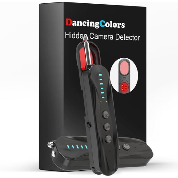 Tigebraver Hidden Camera Detector Anti-Spy Camera Finder, Wireless RF Signal Scanner GPS Tracker Finder, Spy Device Detector for Travel Office Hotel Dressing Room, Portable Privacy Protection