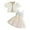 White., variant on Agkizg 2PC Solid Short Sleeve Cardigan Strap Heart Print Bow Tulles Skirt Set Cute Outfits (Toddler Girl's or Girl's),2-Piece Set,Sizes 6 Months-4 Years