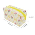 thumbnail image 2 of Unique Bargains 1 Pc Cartoon Print Bow Rose Style Drawstring Makeup Bag for Vacation Yellow Polyester, 2 of 6