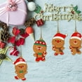 thumbnail image 4 of Set of 12 Gingerbread Christmas Tree Decorations, Gingerbread Man Christmas Ornament Pendants, Mini Christmas Figurine Decorations for Christmas Tree Decorations, 4 of 5