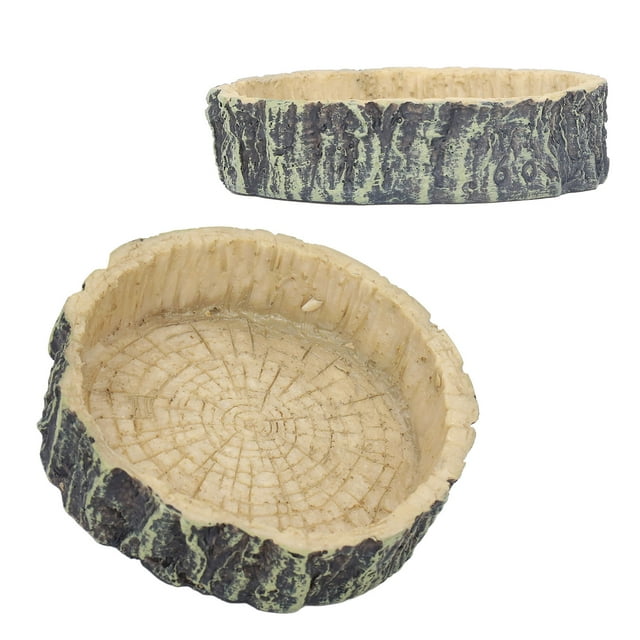 Accesorio para Mascotas Jadeshay 2 Piezas Plato de Agua para Reptiles