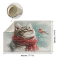 thumbnail image 4 of Qxltty Winter Cat Leather Drying Mat for Kitchen Countertops Coffee Mats Hide Stain Quickly Absorbs Water Tableware Decor, 4 of 6