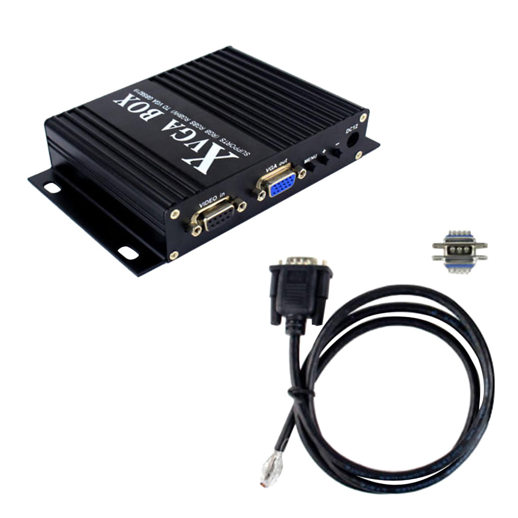 Newest XVGA Box CGA EGA RGB RGBS RGBHV to VGA Industrial Monitor Video Converter 