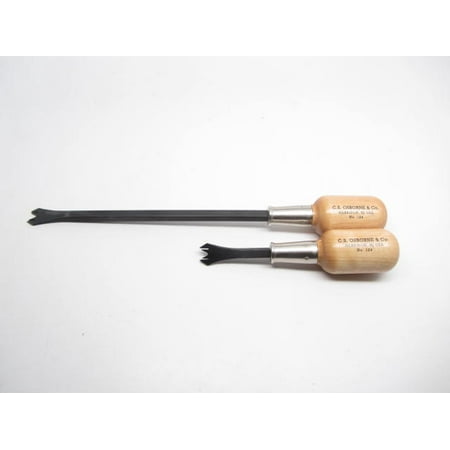 2 C.S. Osborne Upholstery Tools Staple Remover & Lifter 124 & 124 1/2