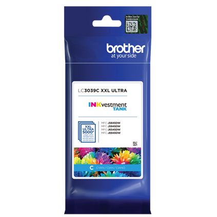 ~Brand New Original Brother LC3039C Cyan Ink Cartridge Ultra High Yield