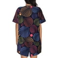 thumbnail image 3 of Picia Colorful Shells Pajamas Sets for Women Soft Short-Sleeved Pjs with Lounge Shorts Two Piece Sleepwear-X-Large, 3 of 9