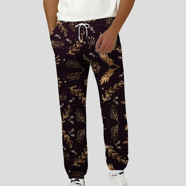 Pantalones largos para hombre, estampados, moda casual, con bolsillos, cintura elástica, pantalones largos, pantalones deportivos, pantalones de poliéster para hombre.