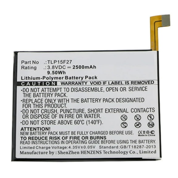 Batteries N Accessories BNA-WB-P3157 Cell Phone Battery - Li-Pol, 3.8V, 2500 mAh, Ultra High Capacity Battery - Replacement for Blu TLP15F27 Battery